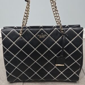 Kate Spade Black and Gold Chain Shoulder Bag